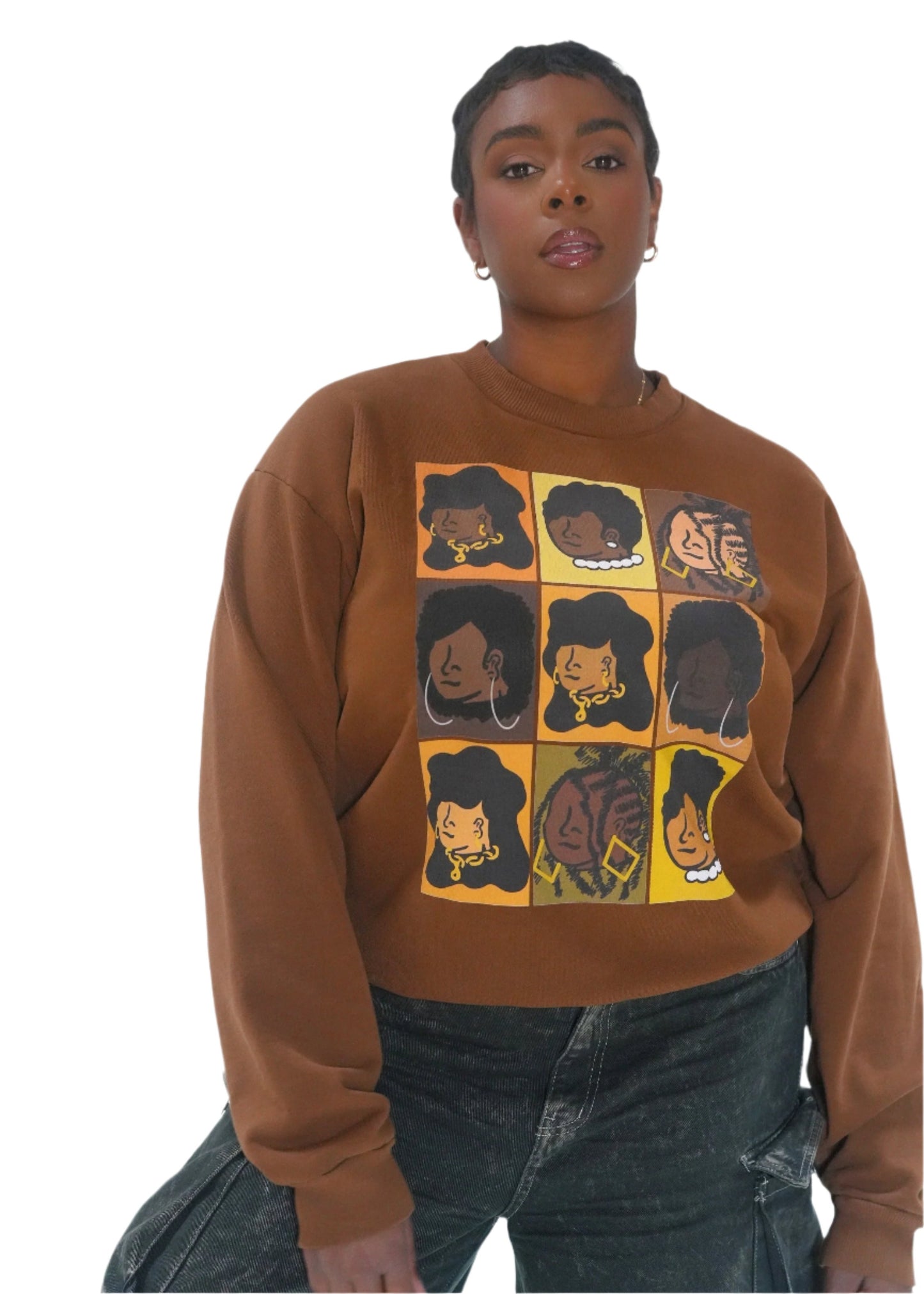Reflection Unisex Crewneck Brown