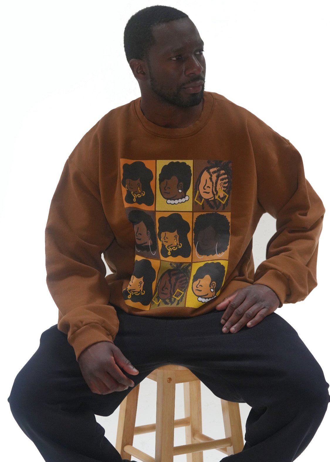 Reflection Unisex Crewneck Brown