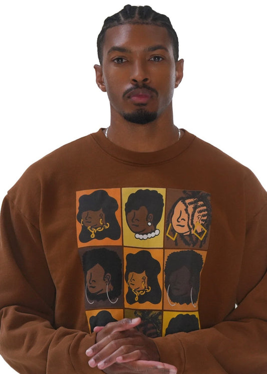 Reflection Unisex Crewneck Brown